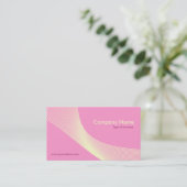 Curven - Cream op roze FF99CC Visitekaartje (Staand voorkant)