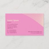Curven - Cream op roze FF99CC Visitekaartje (Achterkant)