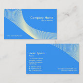 Curven - crème op blauw 3399FF Visitekaartje (Voorkant / Achterkant)