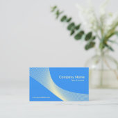 Curven - crème op blauw 3399FF Visitekaartje (Staand voorkant)