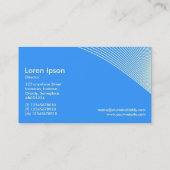 Curven - crème op blauw 3399FF Visitekaartje (Achterkant)