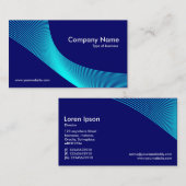 Curven - Cyaan op donkerblauw 00066 Visitekaartje (Voorkant / Achterkant)