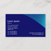 Curven - Cyaan op donkerblauw 00066 Visitekaartje (Achterkant)