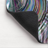 Curven die lijken op een ruimteweg, kleurrijke ink muismat (Hoek)