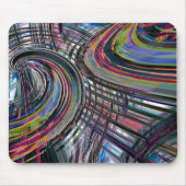 Curven die lijken op een ruimteweg, kleurrijke ink muismat (Voorkant)