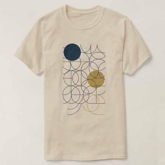 Curven en cirkels Art Mannen T-shirt (Design voorkant)