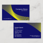 Curven - Geel op donkerblauw 000066 Visitekaartje (Voorkant / Achterkant)