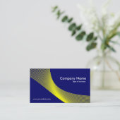 Curven - Geel op donkerblauw 000066 Visitekaartje (Staand voorkant)