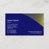 Curven - Geel op donkerblauw 000066 Visitekaartje (Achterkant)