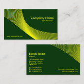 Curven - Geel op donkergroen 003300 Visitekaartje (Voorkant / Achterkant)