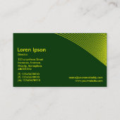 Curven - Geel op donkergroen 003300 Visitekaartje (Achterkant)