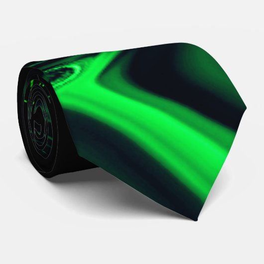 Curven, golving in groen donkerste, zwart fonds. stropdas (Opgerold)