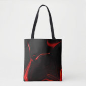 Curven, golving in rood donkerste, zwart fonds. tote bag (Voorkant)