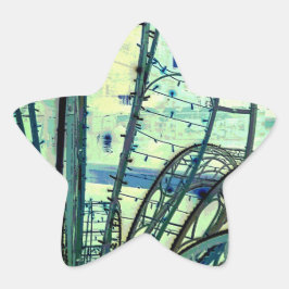 Curven in de lijnen ster sticker