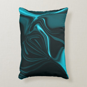 Curven in donker turquoise blauw, diepe lucht of c accent kussen