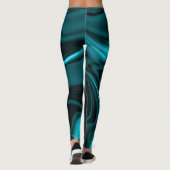 Curven in donker turquoise blauw, diepe lucht of c leggings (Achterkant)