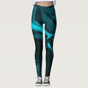 Curven in donker turquoise blauw, diepe lucht of c leggings