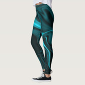 Curven in donker turquoise blauw, diepe lucht of c leggings (Links)