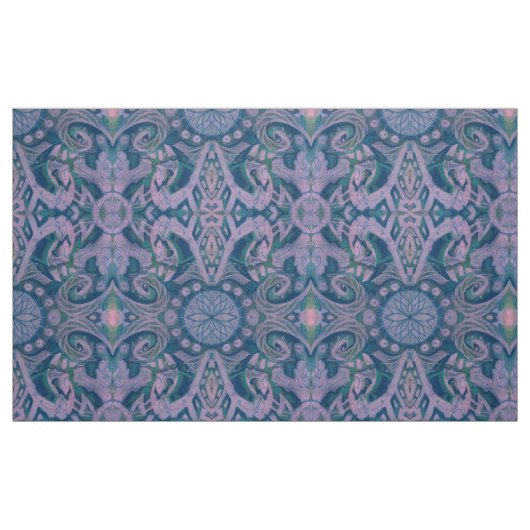 Curven & Lotusbomen, abstracte patroonlavendel & b Stof (Fat Quarter)