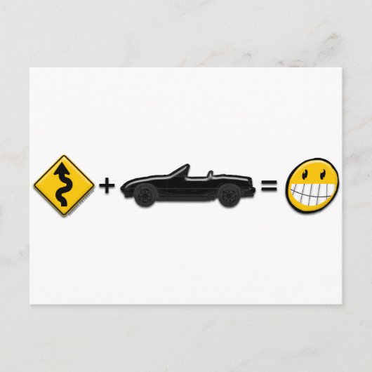 Curven + MX5 = Fun Briefkaart (Voorkant)