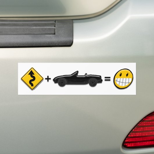 Curven + MX5 = Fun-bumper Bumpersticker (Op auto)