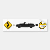 Curven + MX5 = Fun-bumper Bumpersticker (Voorkant)