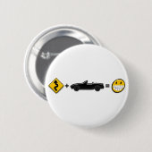Curven + MX5 = Fun Ronde Button 5,7 Cm (Voorkant /achterkant)