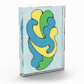 Curven omarmen (geel, blauw, groen) fotoblokken (Links)