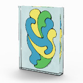 Curven omarmen (geel, blauw, groen) fotoblokken (Rechts)