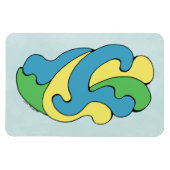 Curven omarmen (geel, blauw, groen) magneet (Horizontaal)