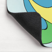 Curven omarmen (geel, blauw, groen) muismat (Hoek)