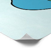 Curven omarmen (geel, blauw, groen) poster (Hoek)