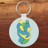 Curven omarmen (geel, blauw, groen) sleutelhanger (Achterkant)