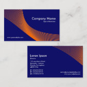 Curven - Oranje op donkerblauw 000066 Visitekaartje (Voorkant / Achterkant)