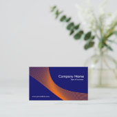 Curven - Oranje op donkerblauw 000066 Visitekaartje (Staand voorkant)