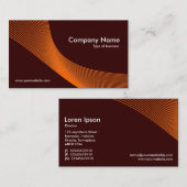 Curven - Oranje op donkerbruin 330000 Visitekaartje (Voorkant / Achterkant)