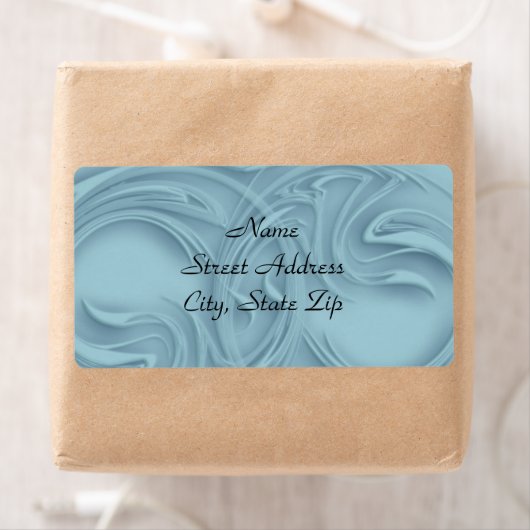 Curven over blauwe identificatie van het kunstwerk etiket (Insitu)