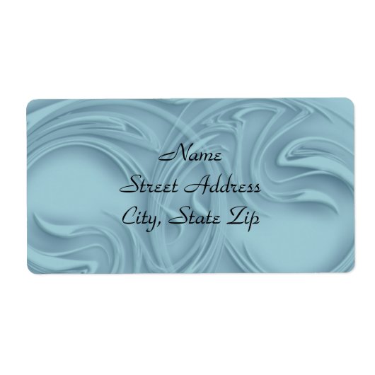 Curven over blauwe identificatie van het kunstwerk etiket (Voorkant)