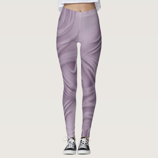 Curven over Paars kunstwerk Leggings (Voorkant)
