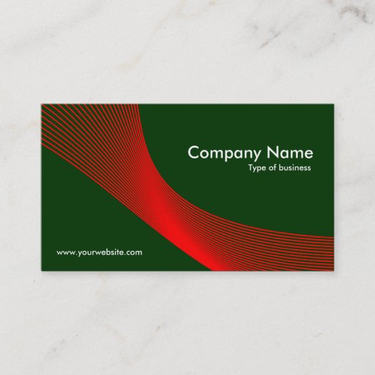 Curven - Rood op Donkergroen 003300 Visitekaartje (Voorkant)