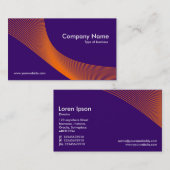 Curven - Sinaasappel op Deep Paarse 330066 Visitekaartje (Voorkant / Achterkant)