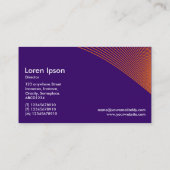 Curven - Sinaasappel op Deep Paarse 330066 Visitekaartje (Achterkant)