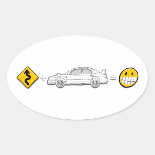 Curven, Subaru, staat gelijk aan leuke sticker (Voorkant)