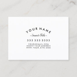 Curven Tekst Professioneel Zwart en Witte Aangepas Visitekaartje