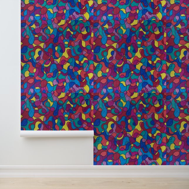 Curven van kleur Wallpaper Behang (Applicatie)