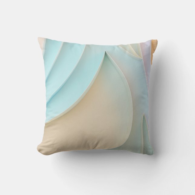 Curven van lijnen en vormen in pastelkleuren met k kussen (Voorkant)