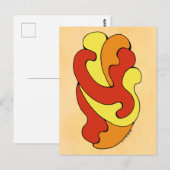 Curven voor omhulling (geel, rood, Oranje) Briefkaart (Voorkant / Achterkant)