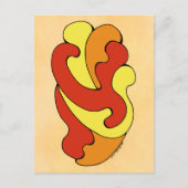 Curven voor omhulling (geel, rood, Oranje) Briefkaart (Voorkant)