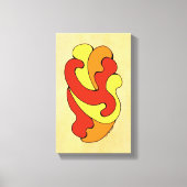 Curven voor omhulling (geel, rood, Oranje) Canvas Afdruk (Voorkant)