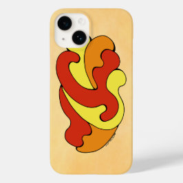 Curven voor omhulling (geel, rood, Oranje) Case-Mate iPhone 14 Hoesje